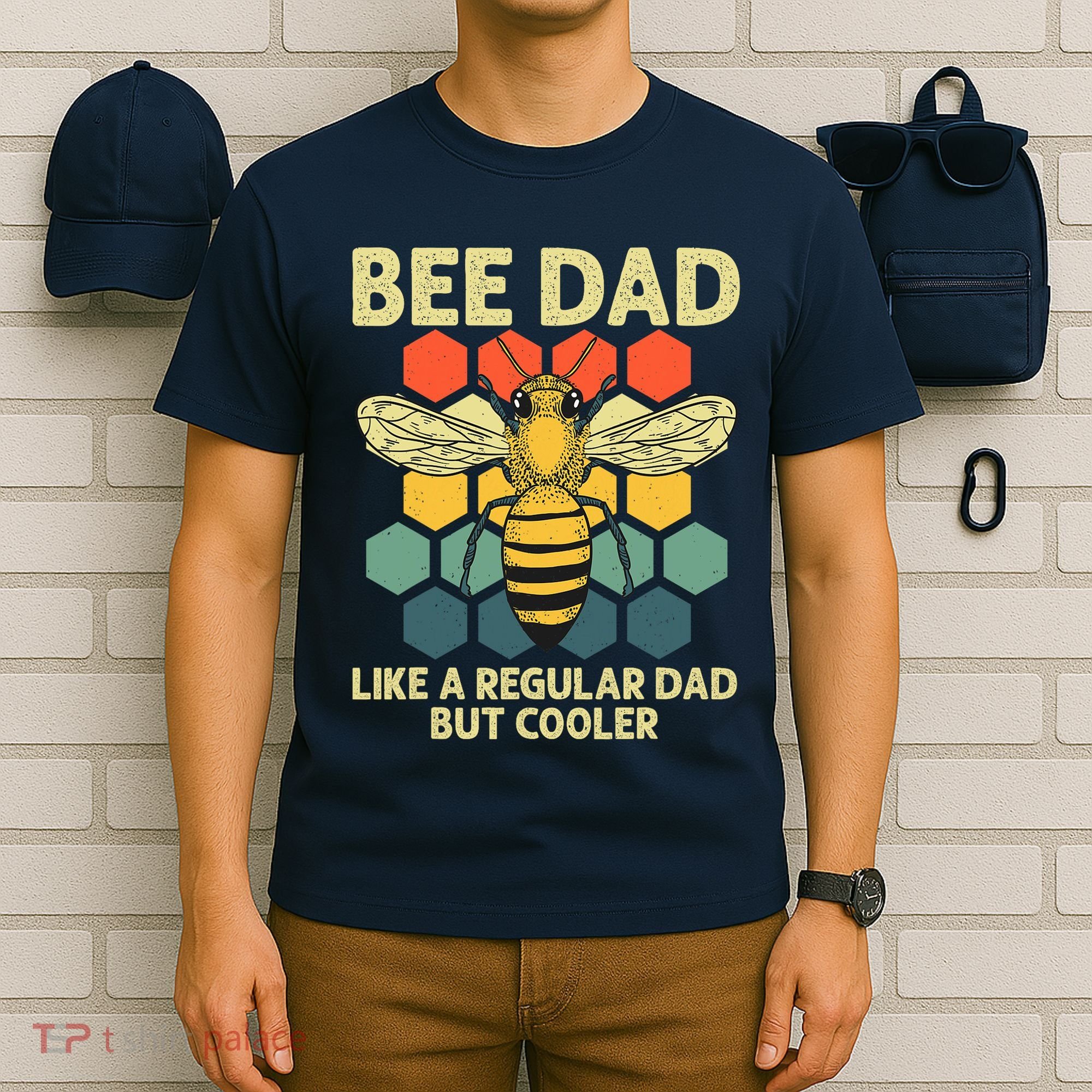 Bee Art Dad Honey Bee Keeper Bumblebee Beekeeper T-Shirt