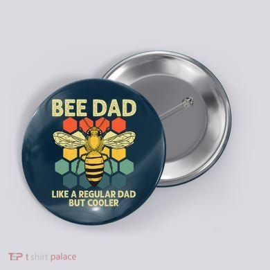 Bee Art Dad Honey Bee Keeper Bumblebee Beekeeper Button