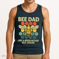 Bee Art Dad Honey Bee Keeper Bumblebee Beekeeper Tank Top thumb 3