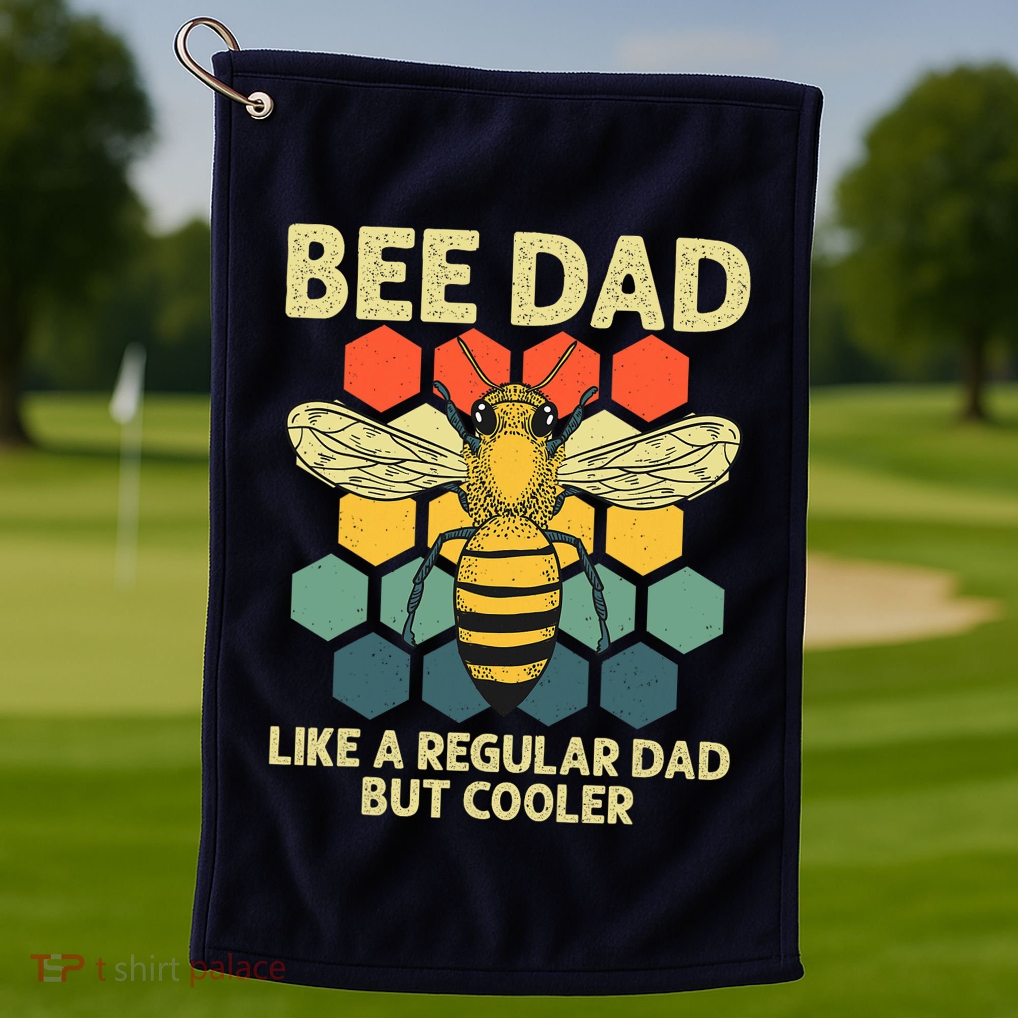 Bee Art Dad Honey Bee Keeper Bumblebee Beekeeper Golf Towel
