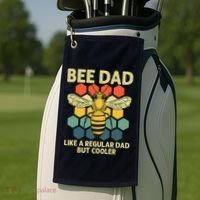 Bee Art Dad Honey Bee Keeper Bumblebee Beekeeper Golf Towel thumb 2