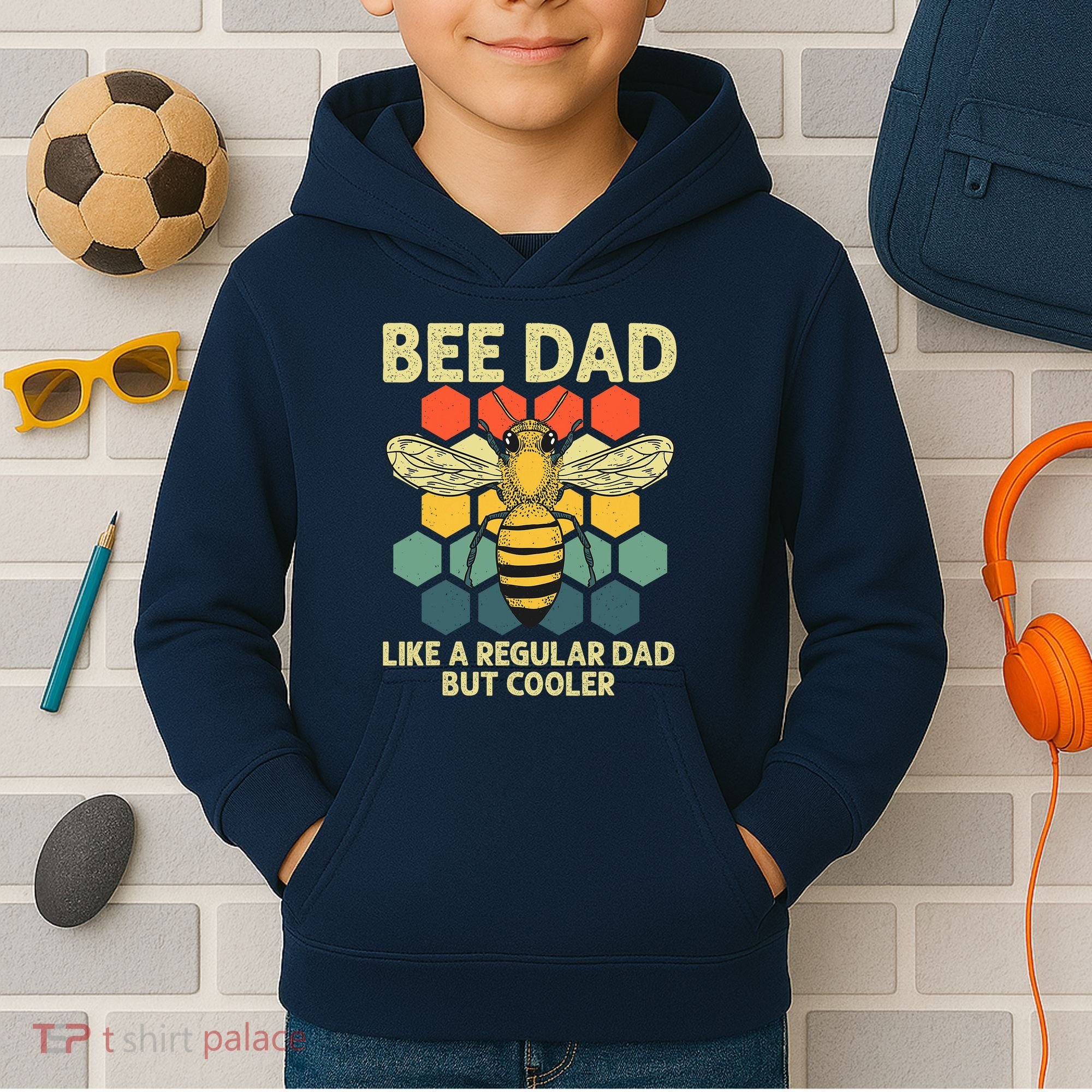 Bee Art Dad Honey Bee Keeper Bumblebee Beekeeper Kids Hoodie
