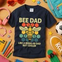 Bee Art Dad Honey Bee Keeper Bumblebee Beekeeper Kids T-Shirt thumb 3