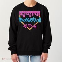 Baseball All Day Drip Home Plate Ice Cream Women's Sweatshirt thumb 0