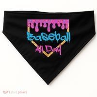Baseball All Day Drip Home Plate Ice Cream USA-Made Doggie Bandana thumb 0