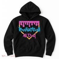 Baseball All Day Drip Home Plate Ice Cream Hoodie thumb 0