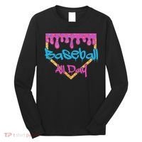Baseball All Day Drip Home Plate Ice Cream Long Sleeve Shirt thumb 0