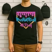 Baseball All Day Drip Home Plate Ice Cream T-Shirt thumb 6