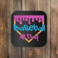 Baseball All Day Drip Home Plate Ice Cream Coaster thumb 0