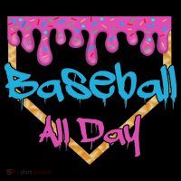 Baseball All Day Drip Home Plate Ice Cream Women's Hoodie thumb 2