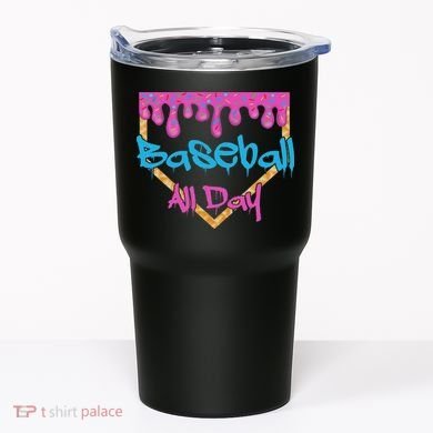 Baseball All Day Drip Home Plate Ice Cream Tumbler