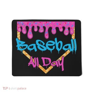 Baseball All Day Drip Home Plate Ice Cream Mousepad