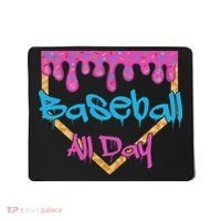 Baseball All Day Drip Home Plate Ice Cream Mousepad thumb 0