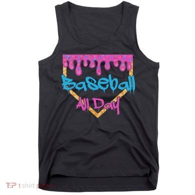 Baseball All Day Drip Home Plate Ice Cream Tank Top