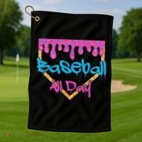 Baseball All Day Drip Home Plate Ice Cream Golf Towel thumb 1