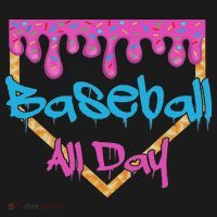 Baseball All Day Drip Home Plate Ice Cream Kids Sweatshirt thumb 2