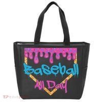 Baseball All Day Drip Home Plate Ice Cream Tote Bag thumb 0