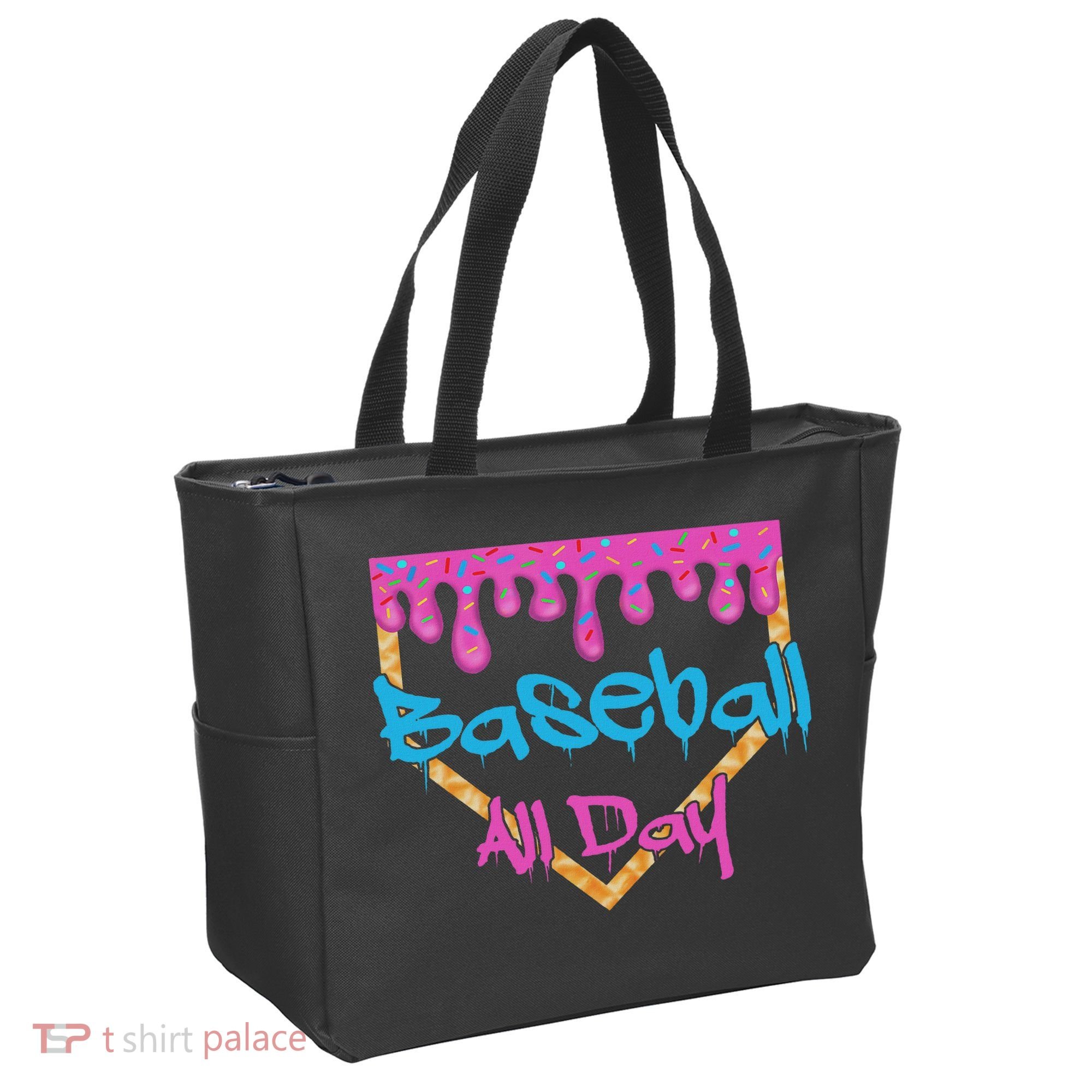 Baseball All Day Drip Home Plate Ice Cream Tote Bag