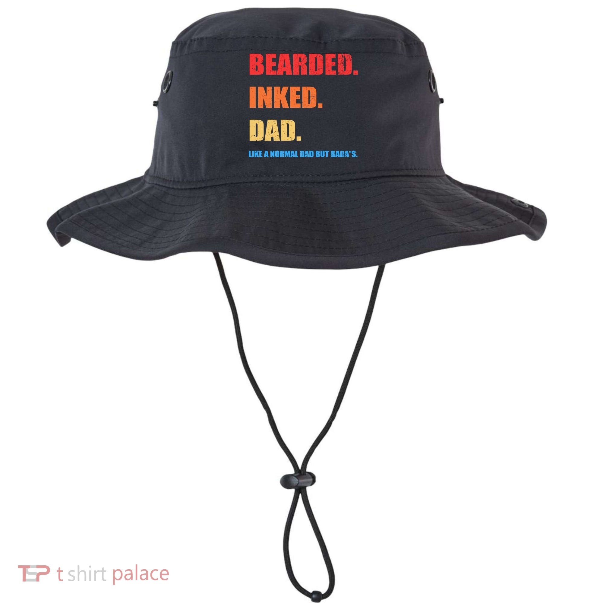 Bada*s Dad Inked Bearded Like A Normal Dad Bucket Hat