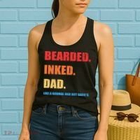 Bada*s Dad Inked Bearded Like A Normal Dad Women's Tank Top thumb 2