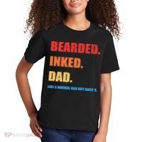 Bada*s Dad Inked Bearded Like A Normal Dad Kids T-Shirt thumb 2