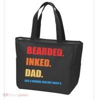 Bada*s Dad Inked Bearded Like A Normal Dad Tote Bag thumb 3