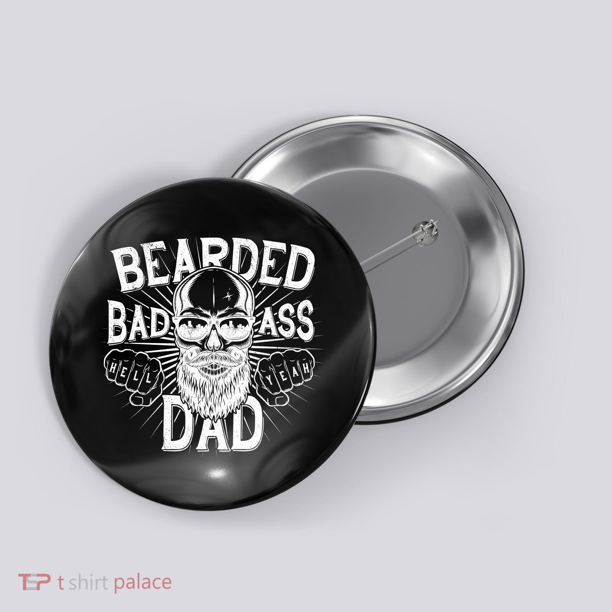 Badass Bearded Dad Button