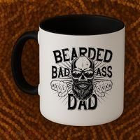 Badass Bearded Dad Coffee Mug thumb 2