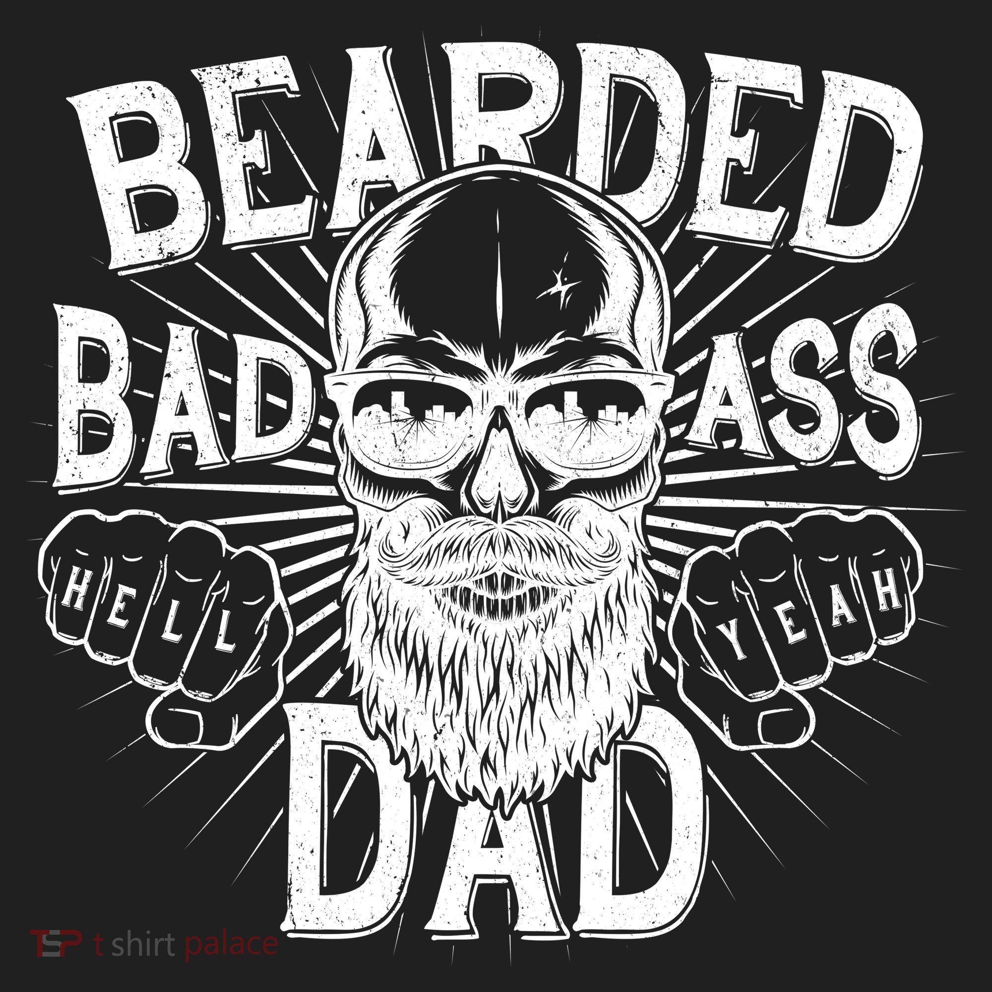 Badass Bearded Dad Golf Towel