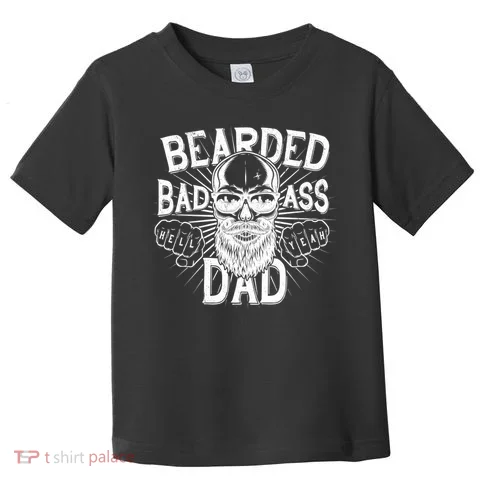 Badass Bearded Dad Toddler T-Shirt in the selected color
