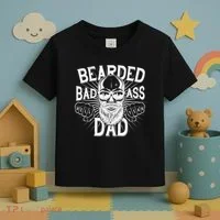 Badass Bearded Dad Toddler T-Shirt thumb 3