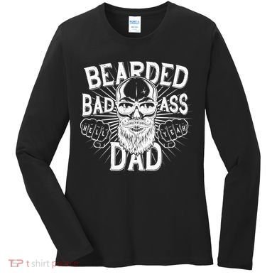 Badass Bearded Dad Women's Long Sleeve Shirt