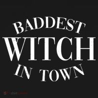Baddest Witch In Town Funny Halloween Bucket Hat thumb 4