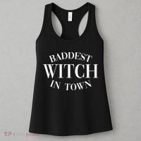 Baddest Witch In Town Funny Halloween Women's Tank Top thumb 3