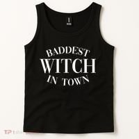 Baddest Witch In Town Funny Halloween Tank Top thumb 2