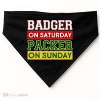 Badger On Saturday Packer On Sunday USA-Made Doggie Bandana thumb 0