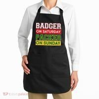 Badger On Saturday Packer On Sunday Apron thumb 2