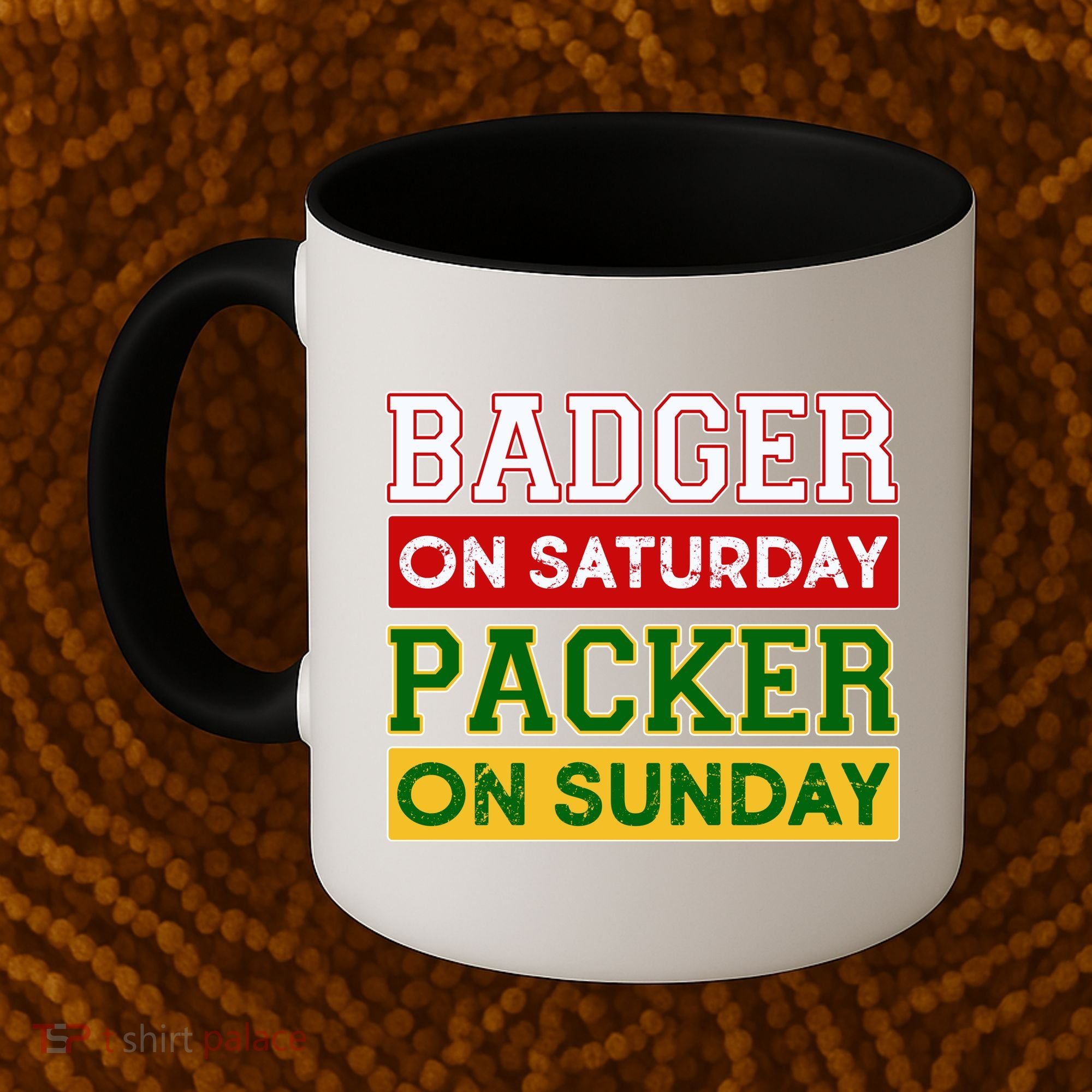 Badger On Saturday Packer On Sunday Coffee Mug