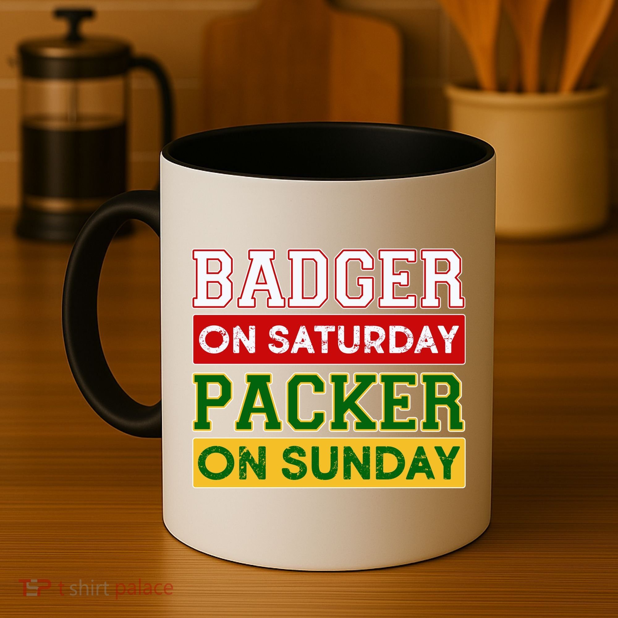 Badger On Saturday Packer On Sunday Coffee Mug