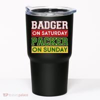 Badger On Saturday Packer On Sunday Tumbler thumb 0