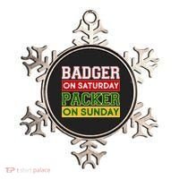 Badger On Saturday Packer On Sunday Ornament thumb 0