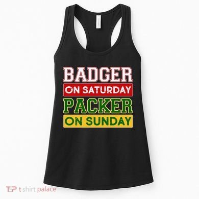 Badger On Saturday Packer On Sunday Women's Tank Top