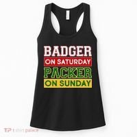Badger On Saturday Packer On Sunday Women's Tank Top thumb 0