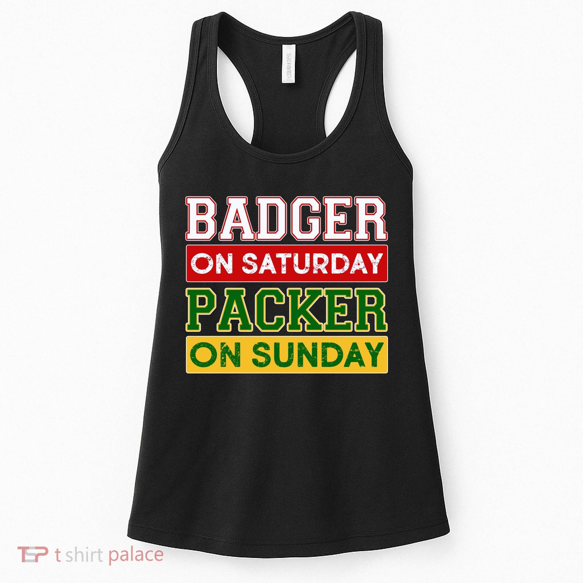 Badger On Saturday Packer On Sunday Women's Tank Top