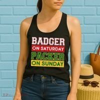 Badger On Saturday Packer On Sunday Women's Tank Top thumb 2