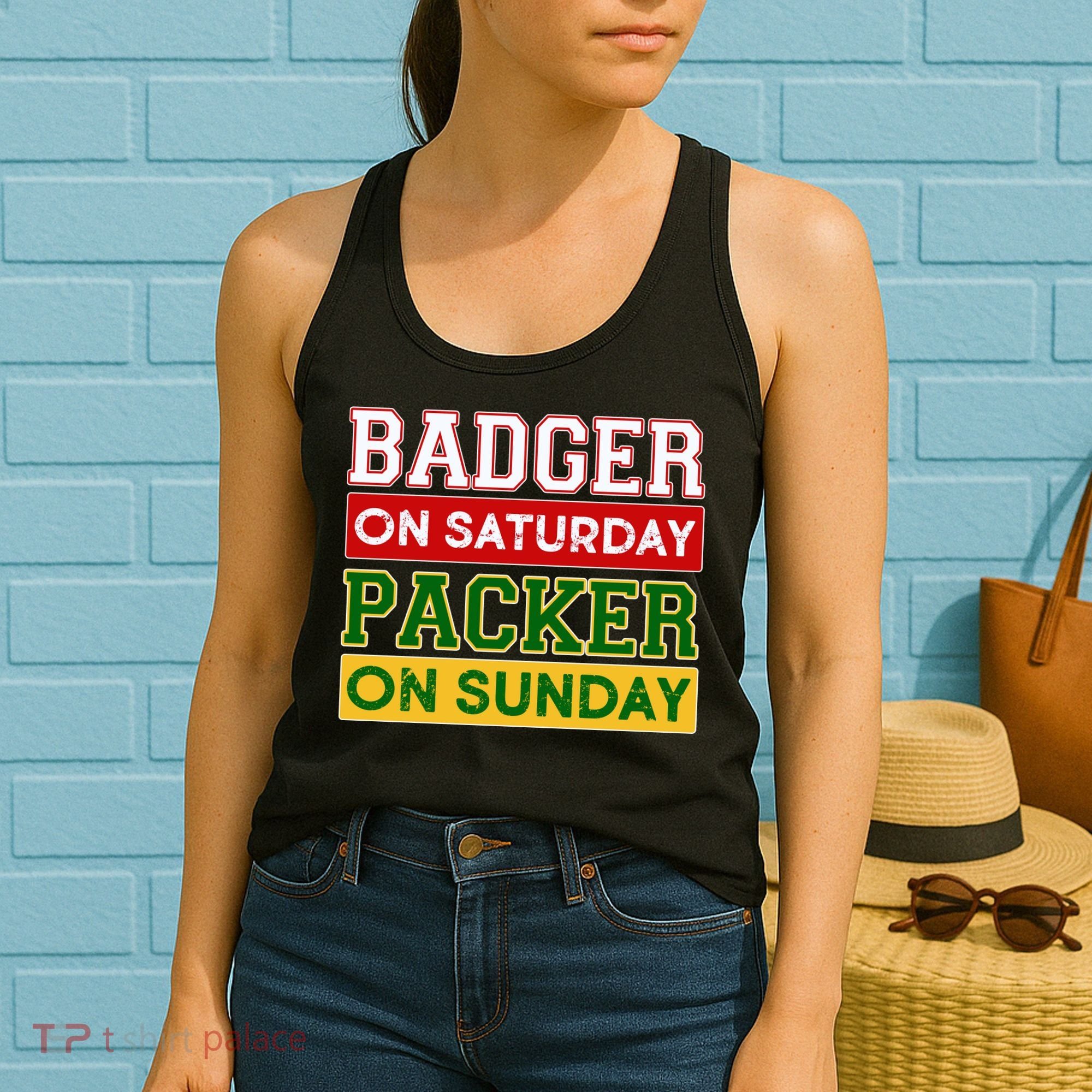 Badger On Saturday Packer On Sunday Women's Tank Top
