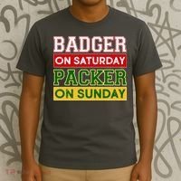 Badger On Saturday Packer On Sunday T-Shirt thumb 3