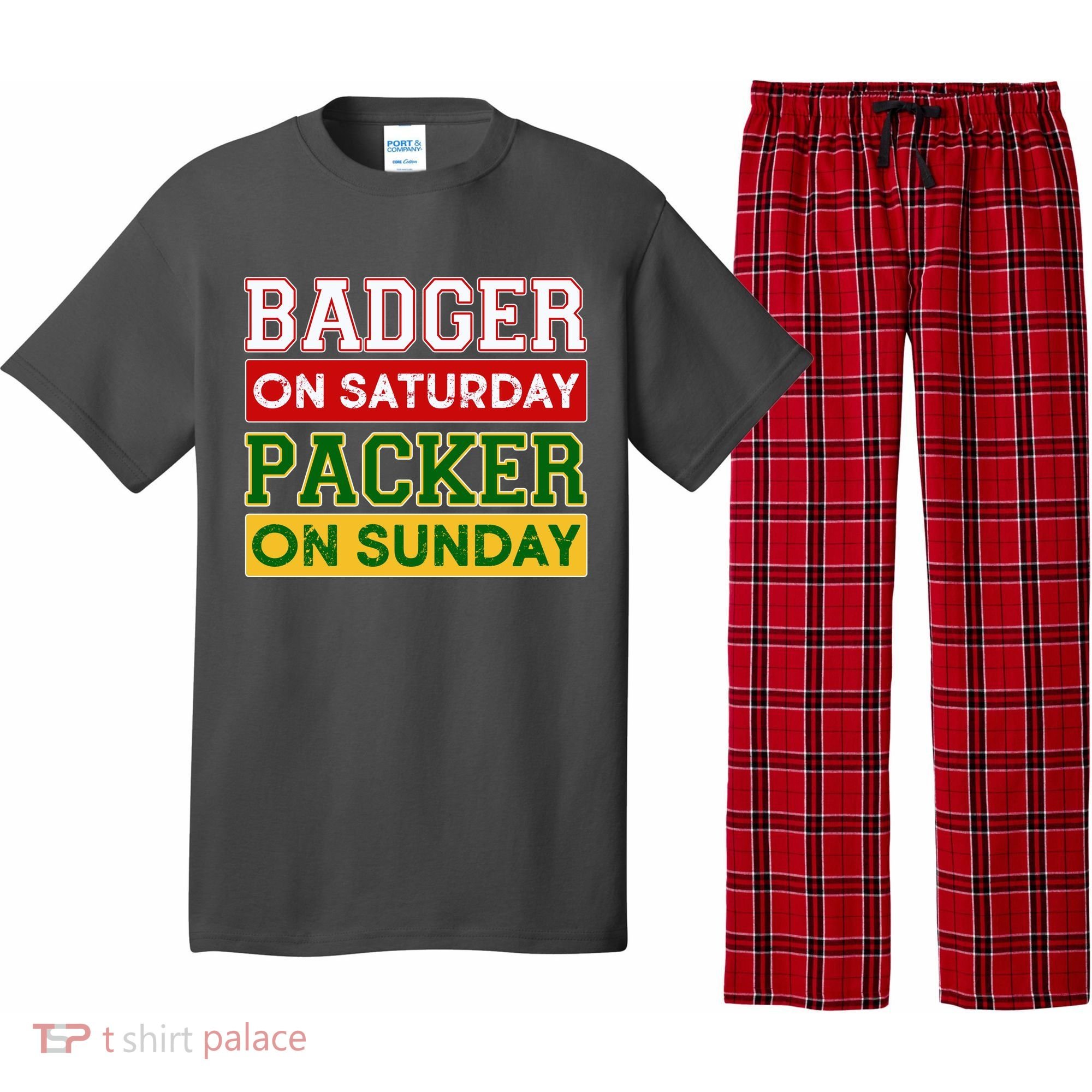 Badger On Saturday Packer On Sunday Pajama Set