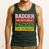 Badger On Saturday Packer On Sunday Tank Top thumb 3