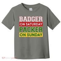 Badger On Saturday Packer On Sunday Toddler T-Shirt thumb 0